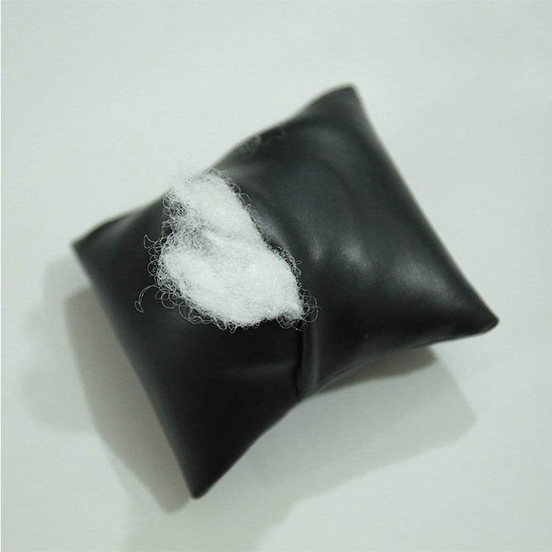 Teensery 6 Pcs Black PU Leather Small Bracelet Watch Pillow Bangle Cushions for Jewelry Displays, 4x4 inch - Image 3